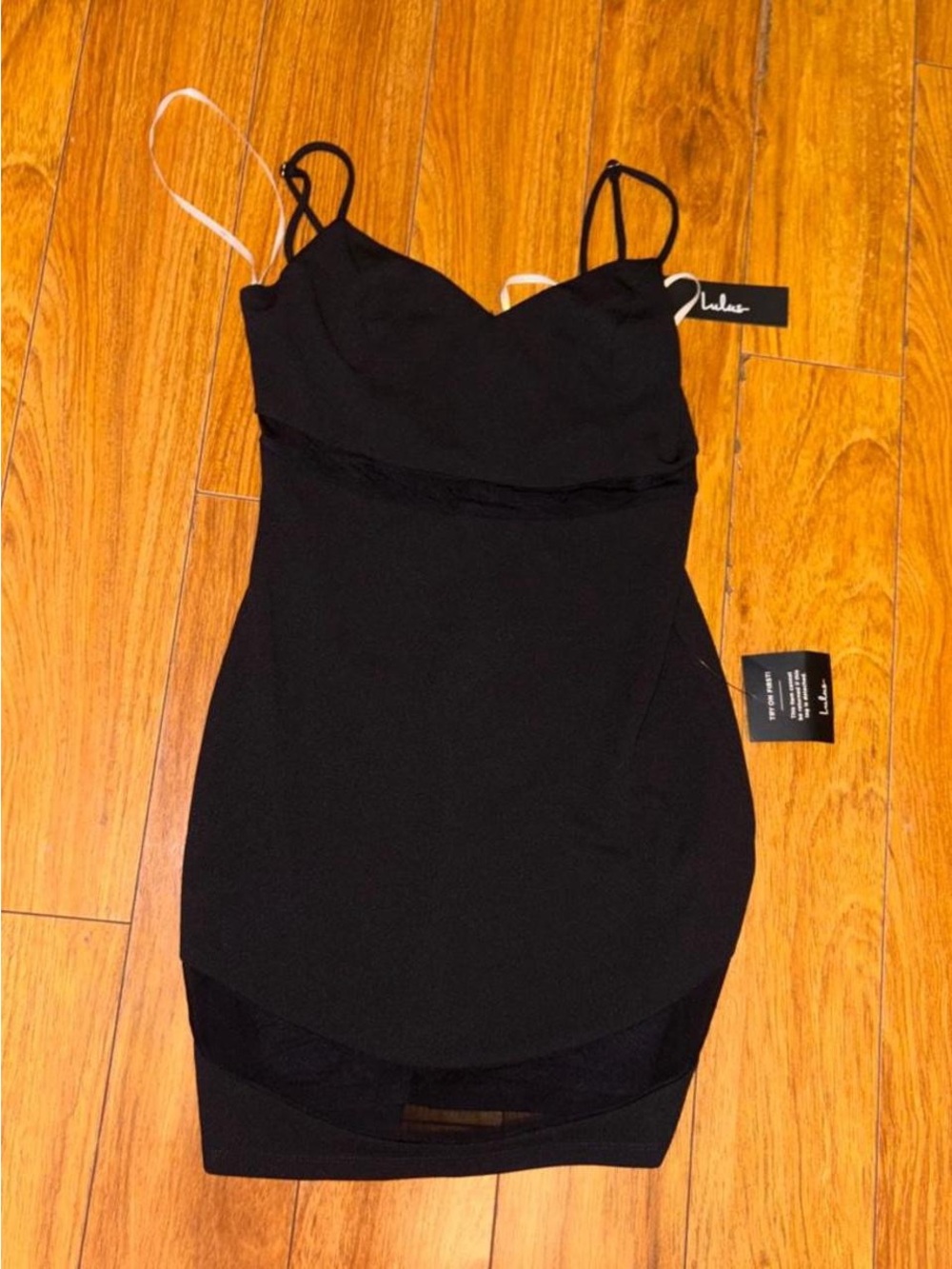 Lulu's Black Spaghetti Strap Mini Dress